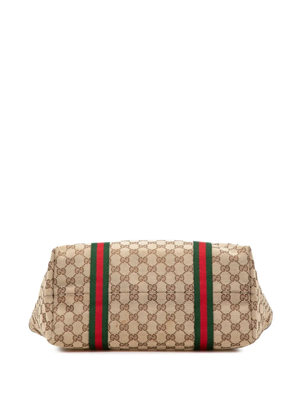 Pre-owned Gucci 2000-2015 Large Gg Canvas Jolicoeur Tote Bag In Brown