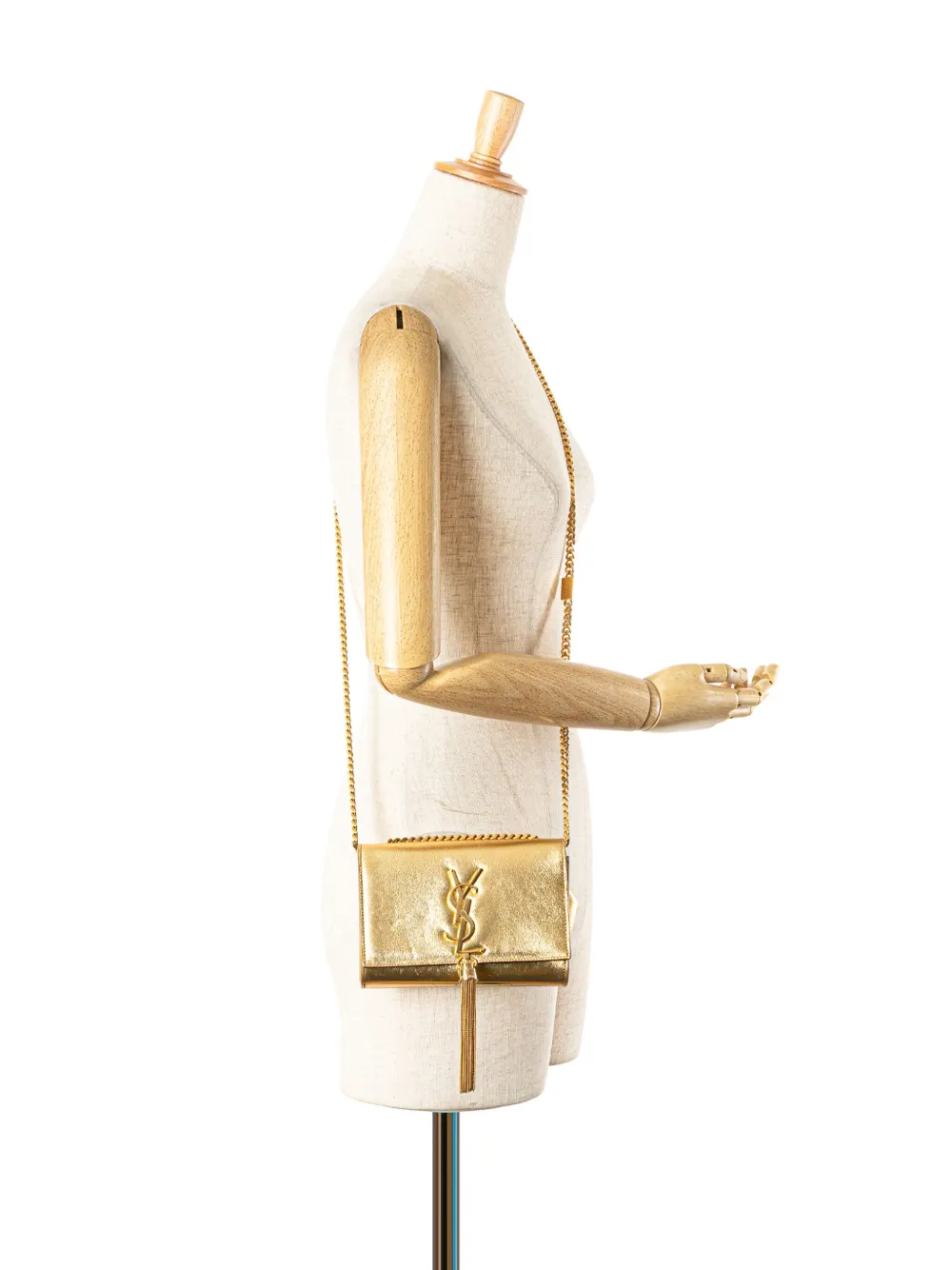 Saint Laurent Pre-Owned 2014 Small Metallic Calfskin Monogram Kate Tassel crossbody bag | Pre-Owned | Image 2