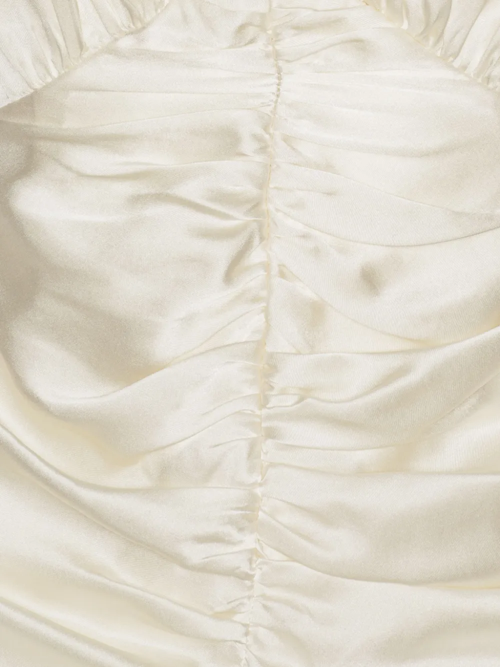 ROTATE BIRGER CHRISTENSEN Gesmockte satijnen mini-jurk Beige