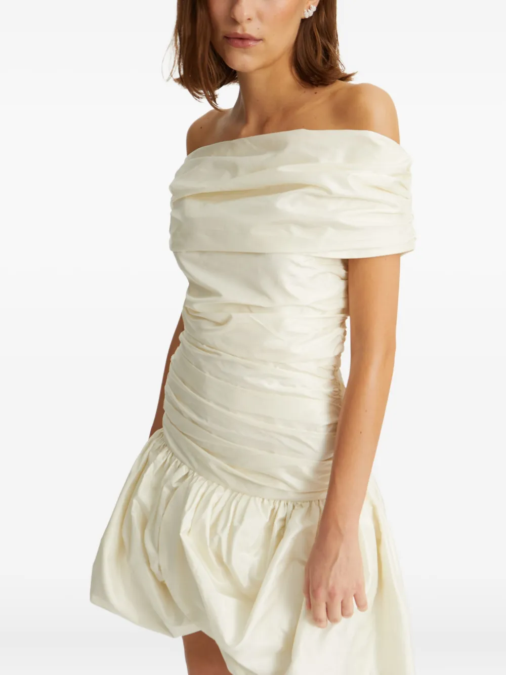 ROTATE BIRGER CHRISTENSEN Off-shoulder mini-jurk Wit