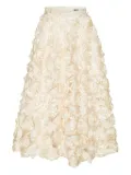 ROTATE BIRGER CHRISTENSEN Sun rose-embellished maxi skirt - Neutrals