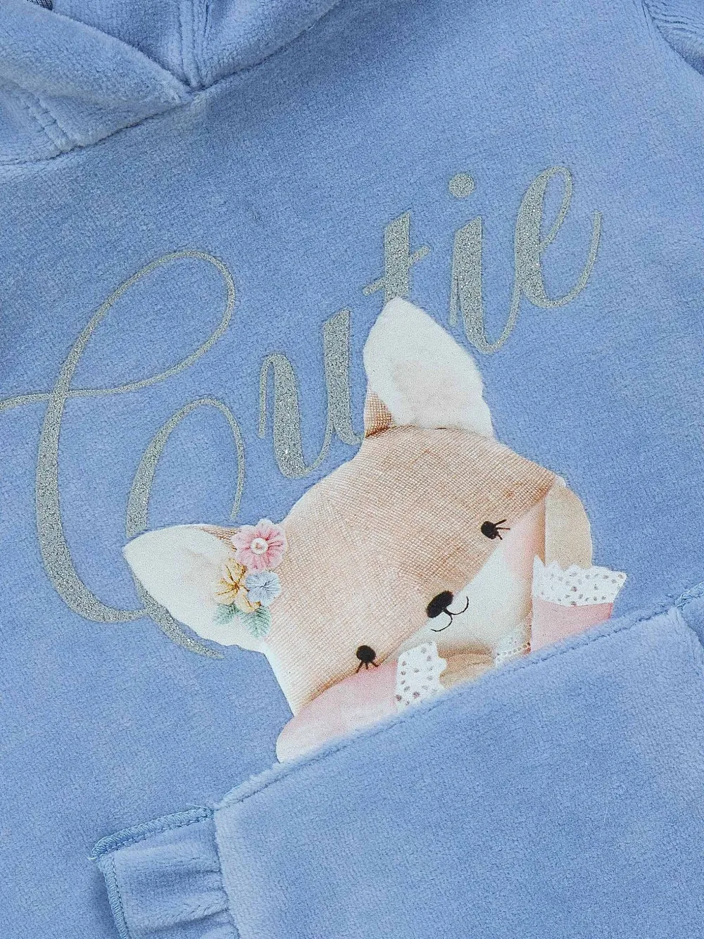 Lapin House Jurk met ruches Blauw