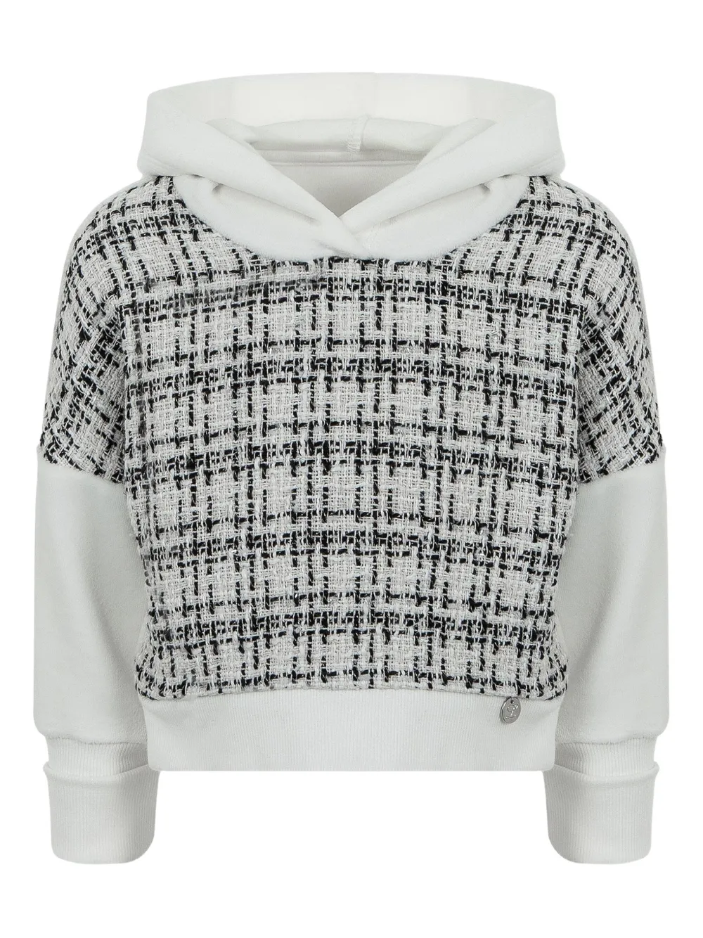 Lapin House Trainingspak met capuchon en tweed patroon Zwart