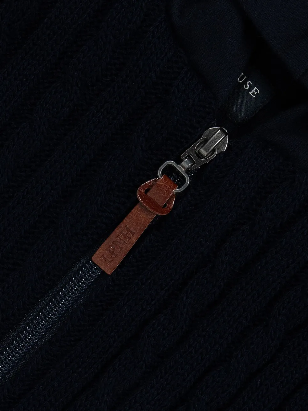 Lapin House Cable-knit Hoodie In Black