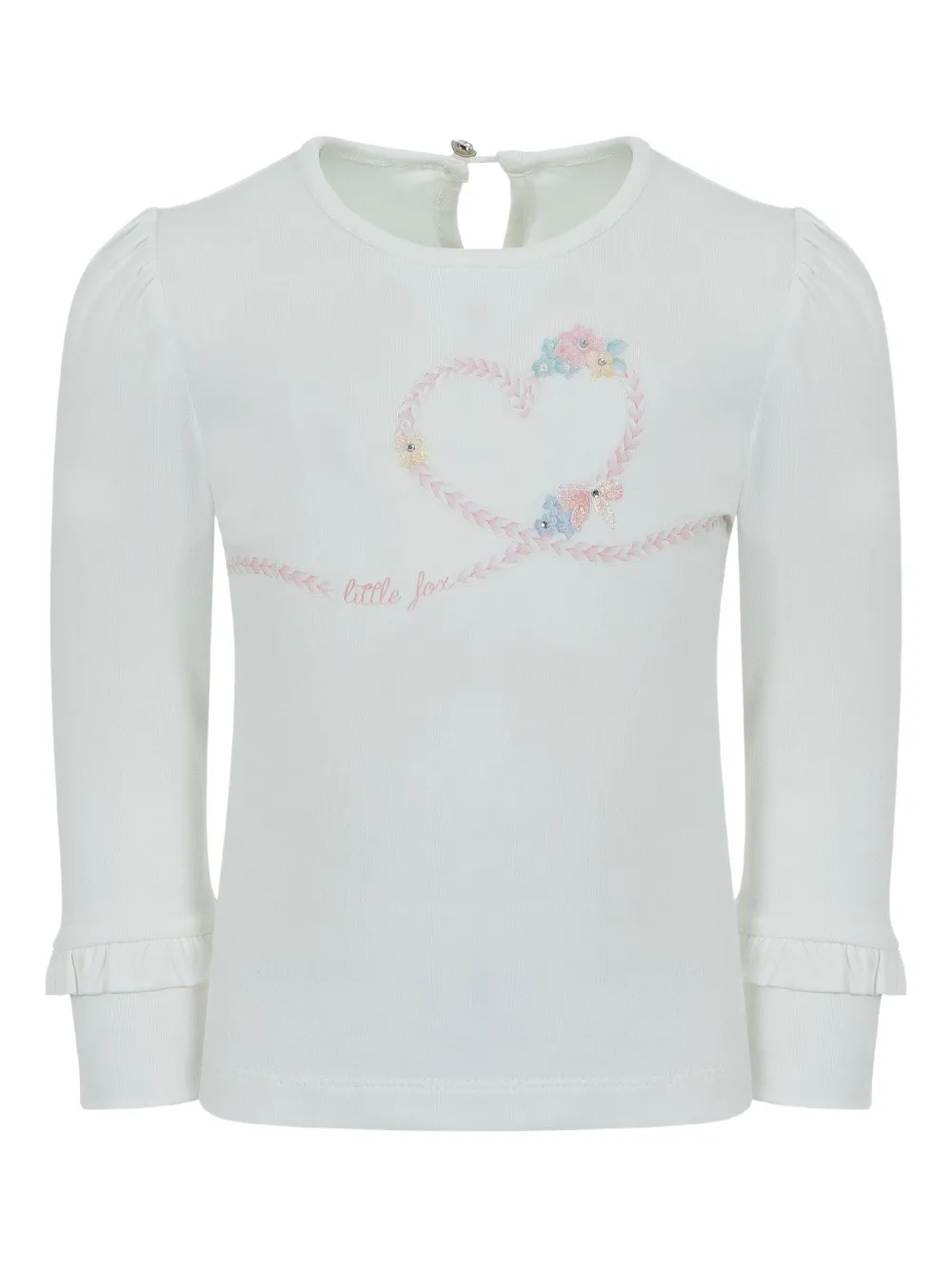 Lapin House floral heart-design top | White | Image 1