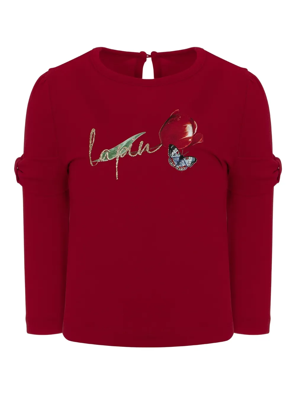 Lapin House Butterfly-embellished Top In Red