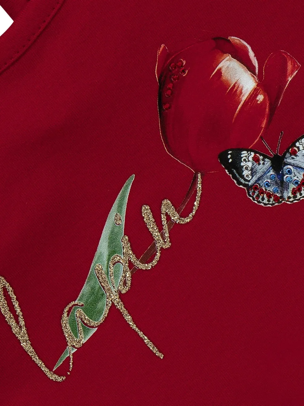 Lapin House Butterfly-embellished Top In Red