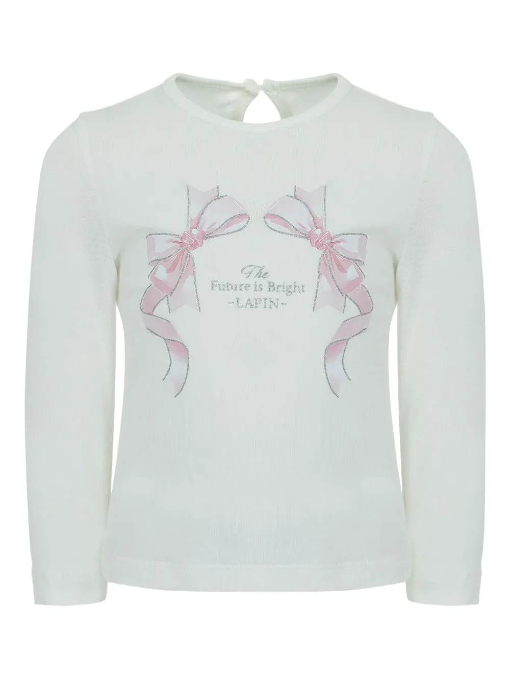 Lapin House Langarmshirt mit Schleifen-Print | Weiß | Image 1