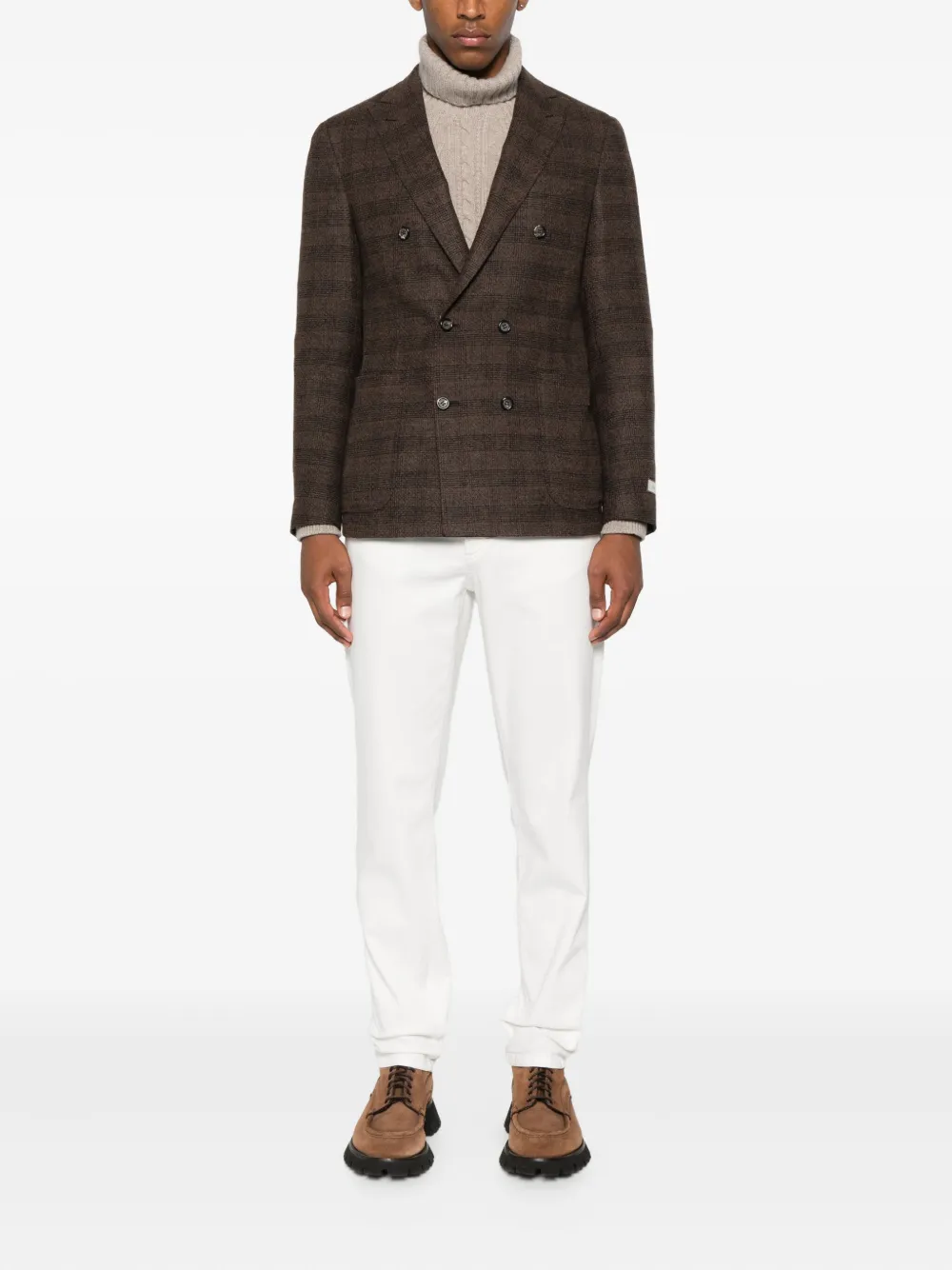 Fedeli cable-knit turtleneck sweater Beige