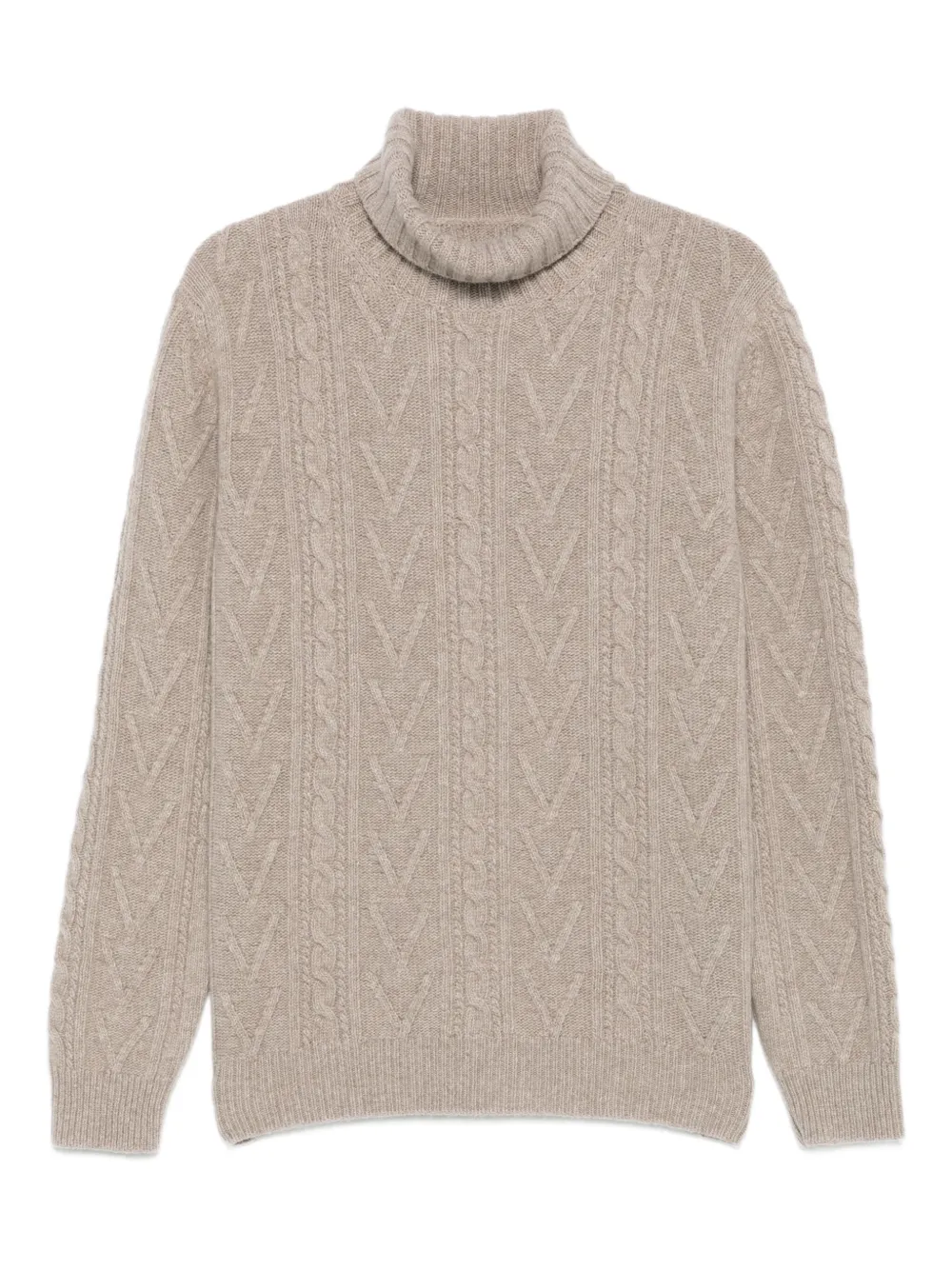 Fedeli cable-knit turtleneck sweater Beige