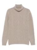Fedeli cable-knit turtleneck sweater - Neutrals