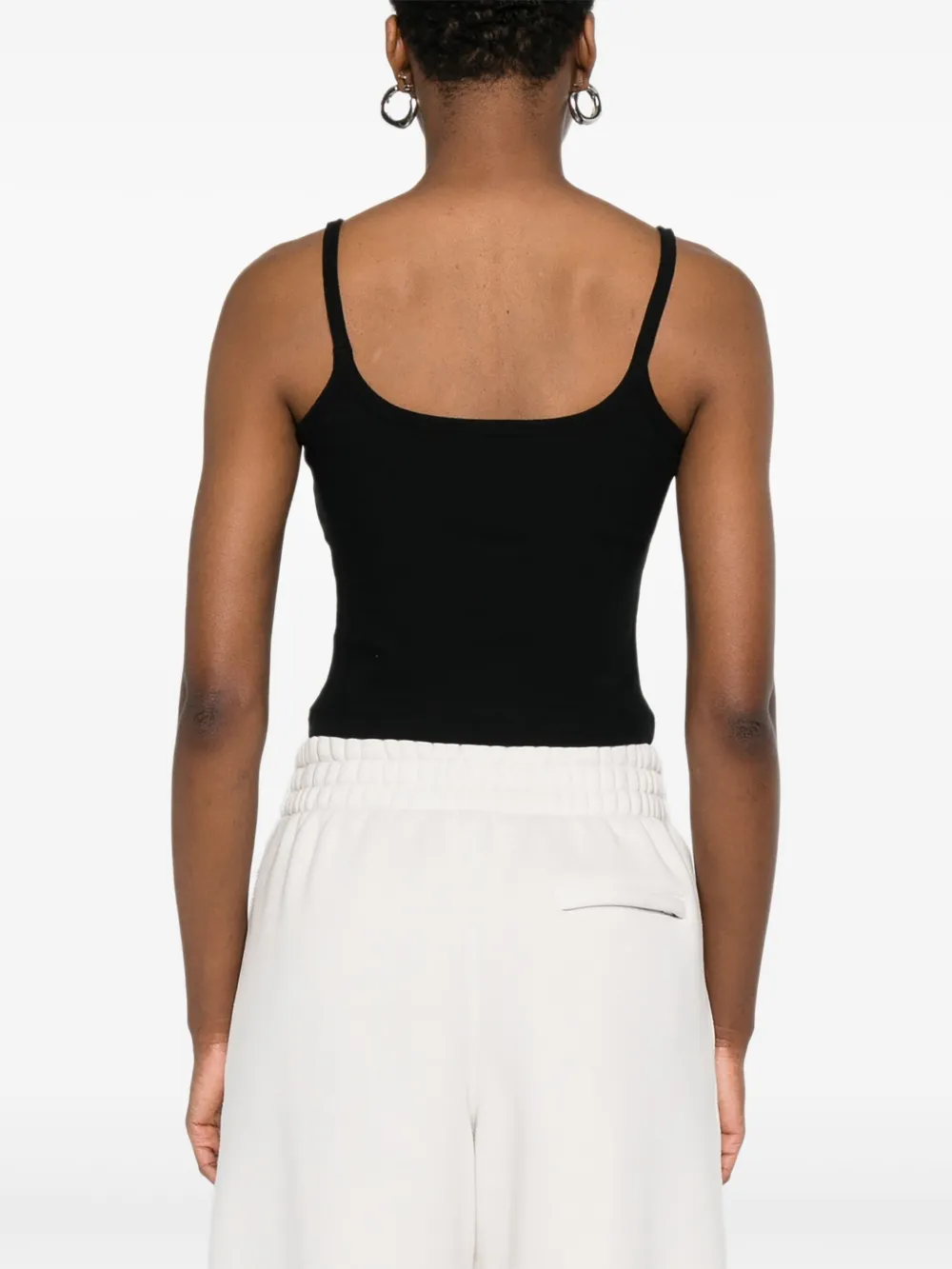 Versace Top met geborduurd logo Zwart