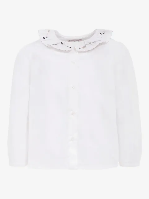 Bonpoint round-collar embroidered shirt