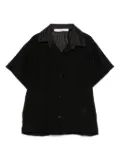 i'm brian textured-panel shirt - Black
