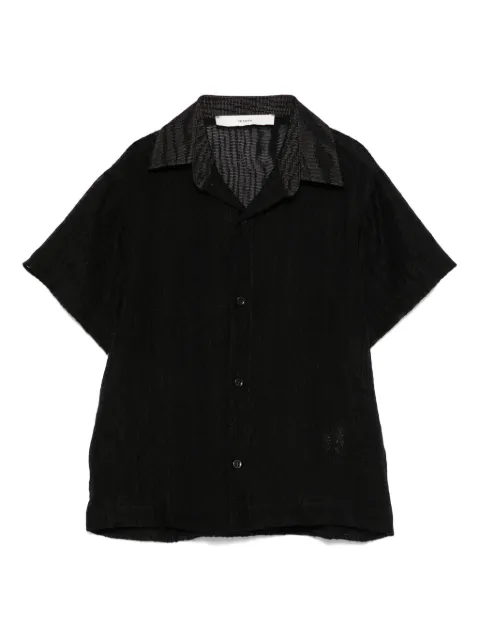 i'm brian textured-panel shirt