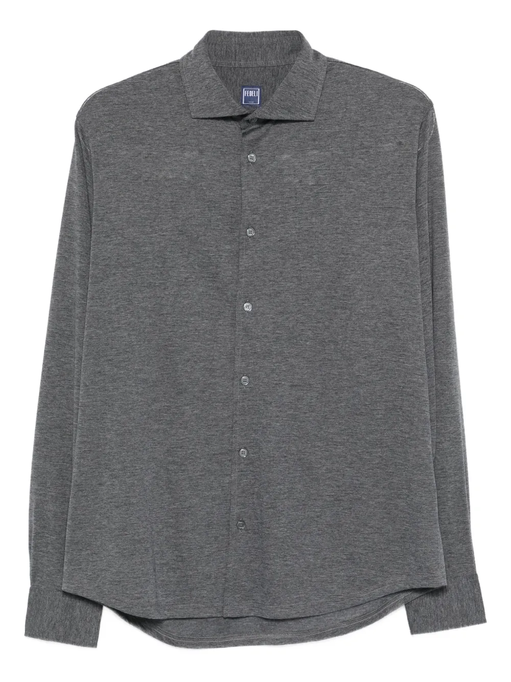 Fedeli long-sleeve wool shirt Grijs