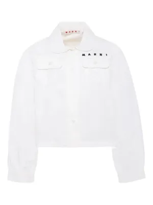 タグ付　MARNI ホワイト ジャケット 綿麻 春夏 42 Marni Kids ピーターパンカラージャケット | ホワイト | FARFETCH JP
