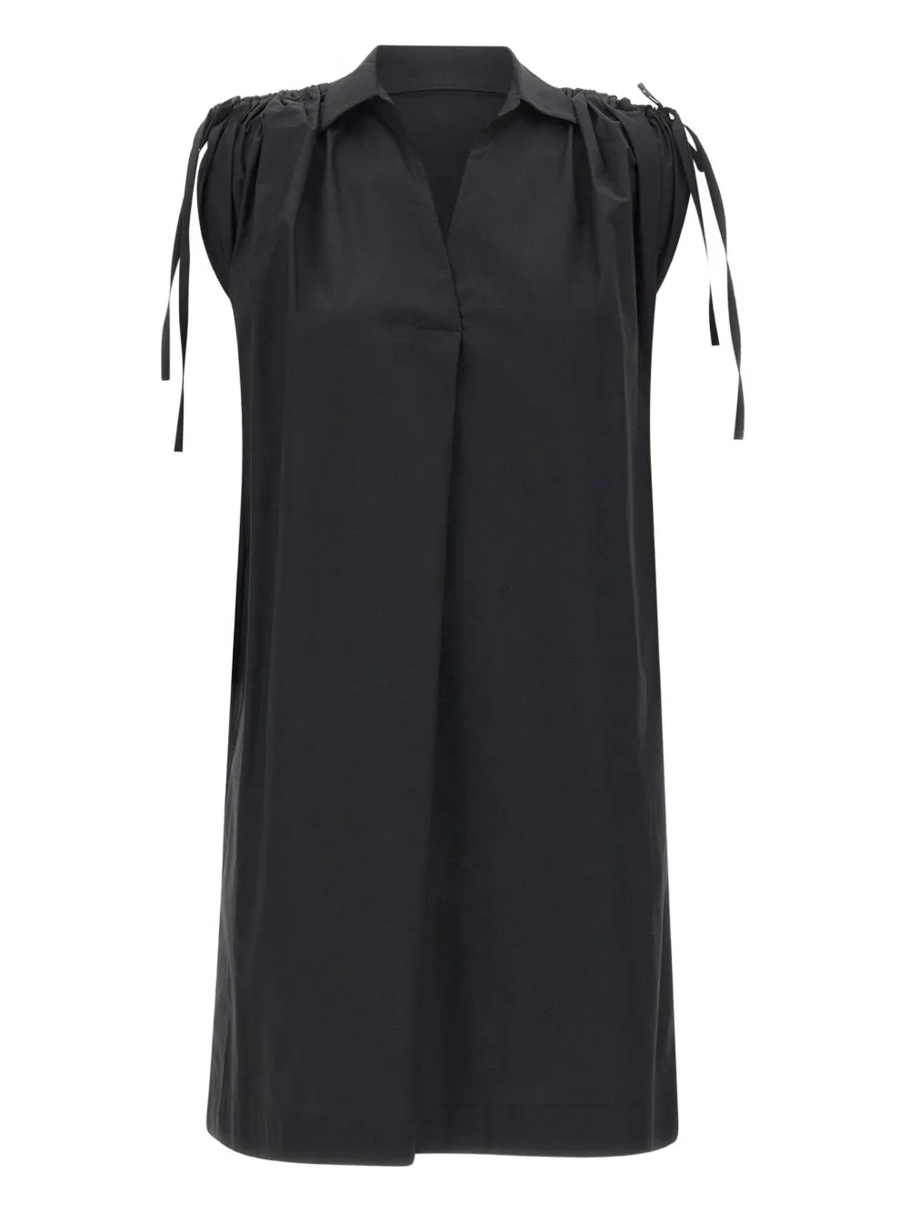 Kaos gathered-detail dress Zwart