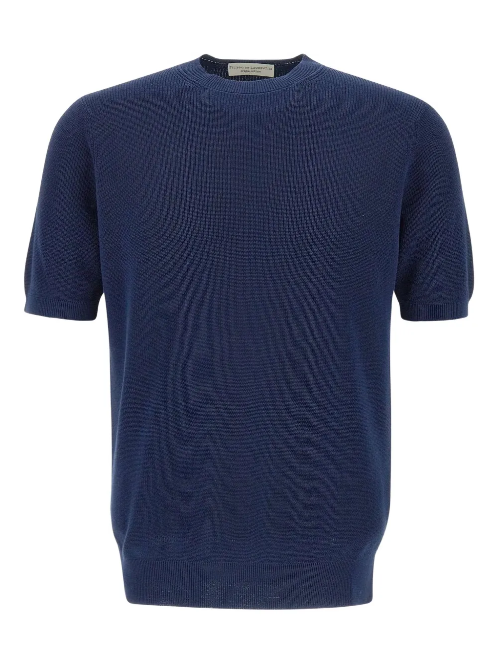 Filippo De Laurentiis short-sleeve ribbed-hem sweater - Blu