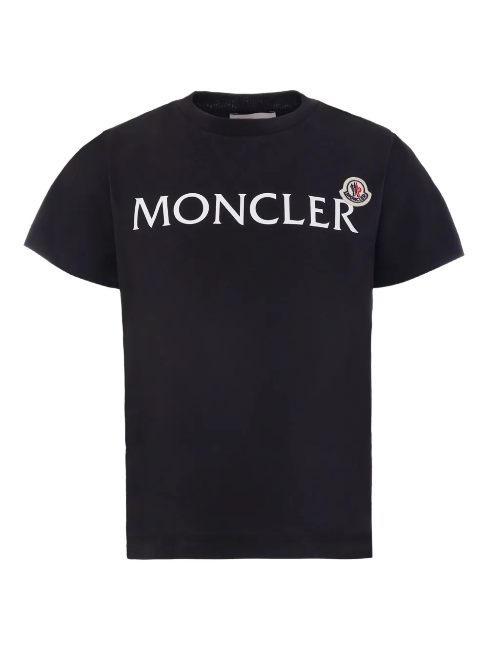 Moncler Enfant logo-print organic cotton T-shirt Zwart