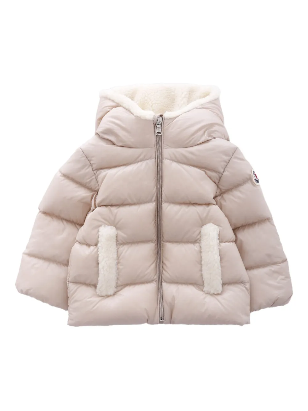 Moncler Enfant Bluma hooded quilted jacket Beige