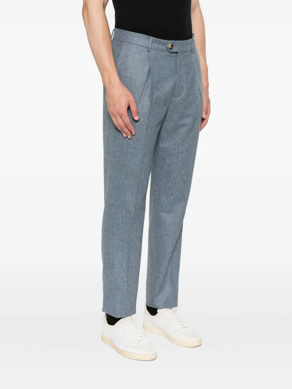 Brunello Cucinelli Wollen plooibroek Blauw