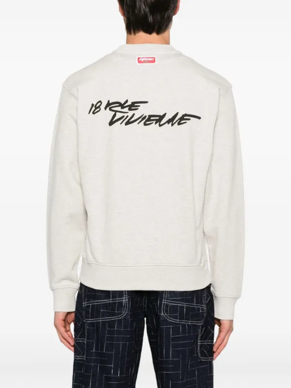 KENZO ケンゾー boke flower printed sweatshirt KENZO Paris Boke Flower Printed Cotton-Blend Sweatshirt - XS