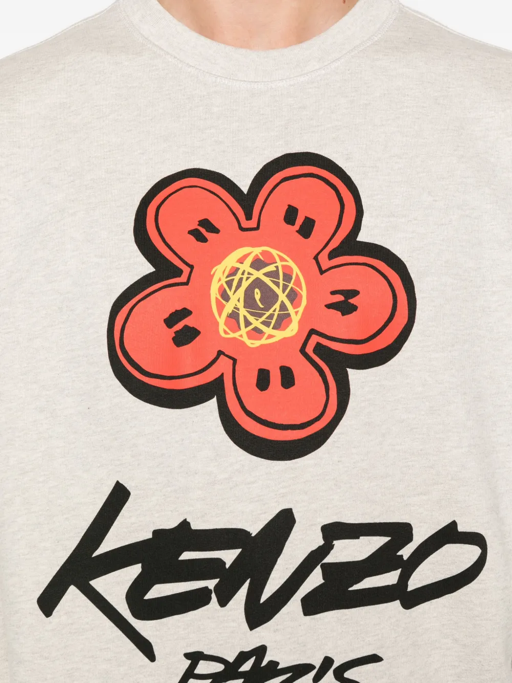 Kenzo Sweater met bloemenprint Beige