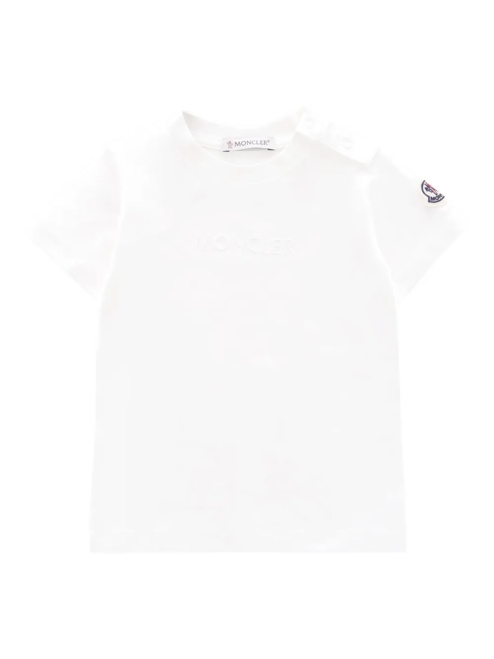 Moncler Enfant T-shirt met geborduurd logopatch Wit