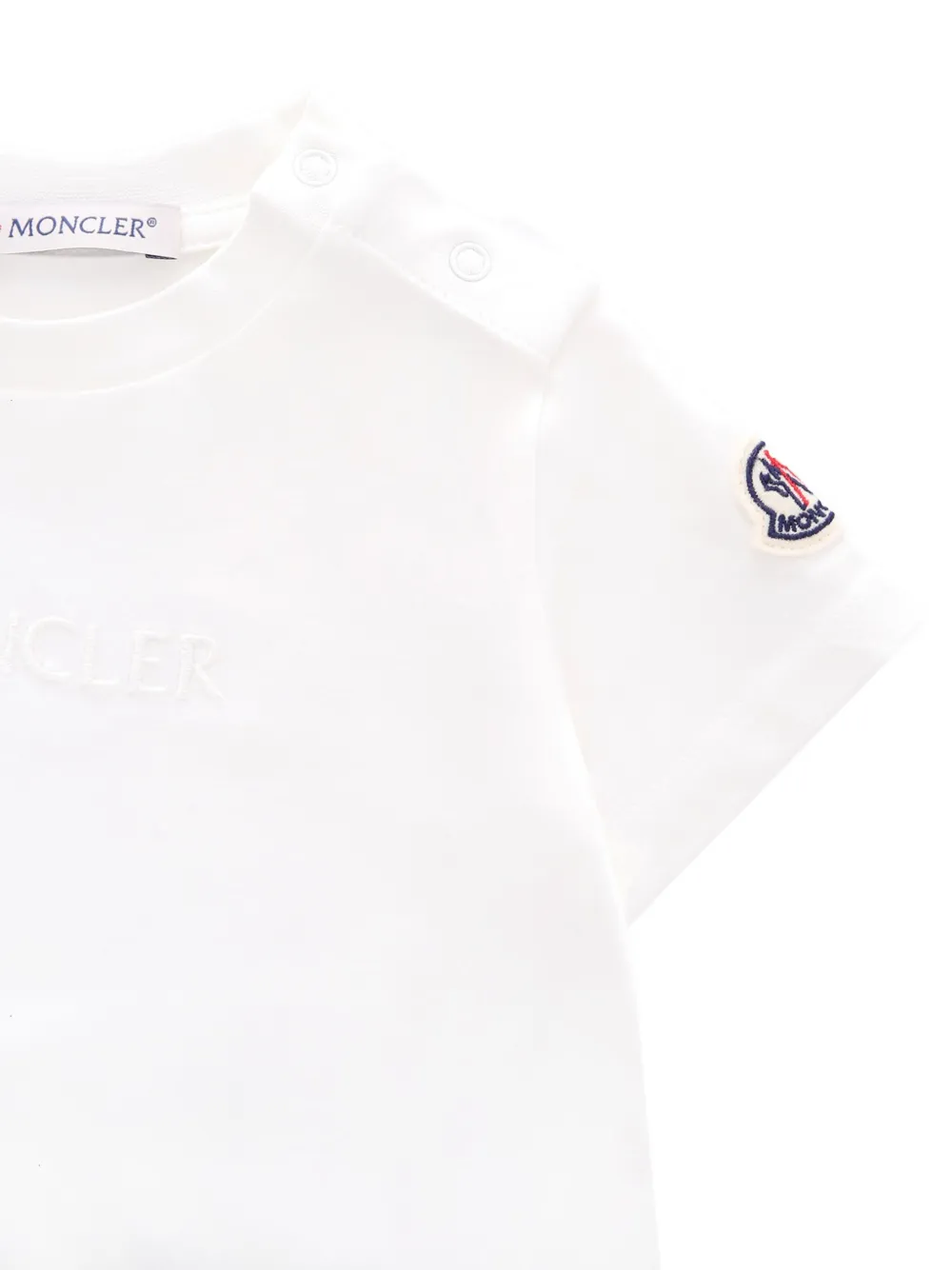 Moncler Enfant T-shirt met geborduurd logopatch Wit