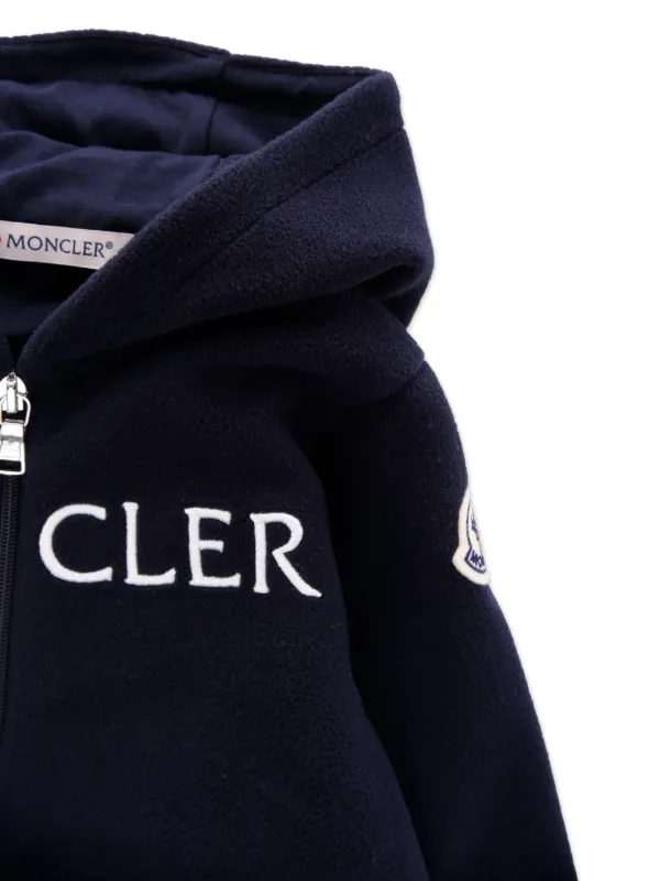 Moncler Enfant フーデッド ロンパース | ブルー | FARFETCH JP
