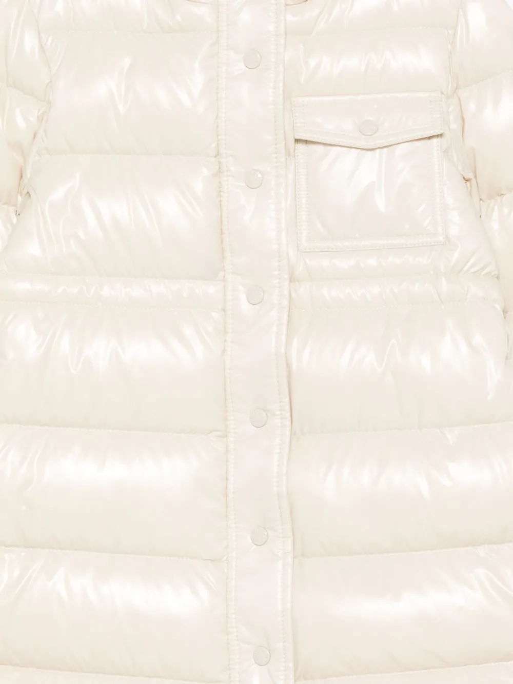 Moncler Enfant Dacca hooded quilted jacket Beige
