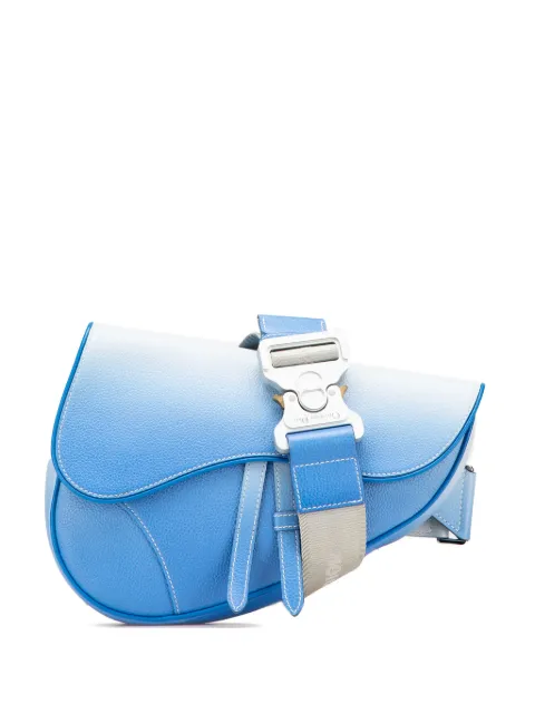 Christian Dior Pre-Owned Daniel Arsham Saddle-crossbody-taske i grynet kalveskind med gradueret effekt fra 2019
