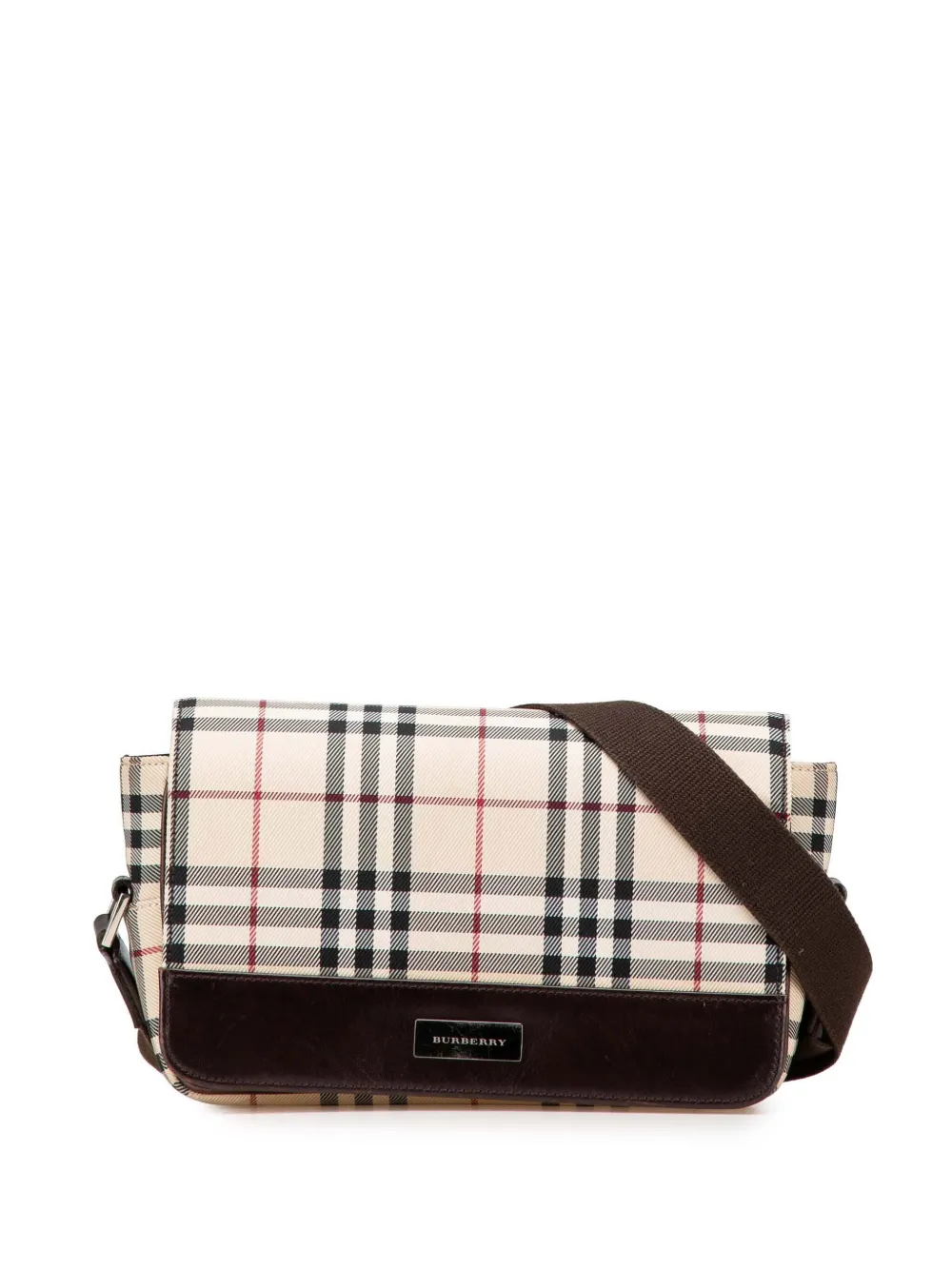 Burberry Pre-Owned 2000-2017 House Check Canvas Flap crossbody bag | Brown | Image 1