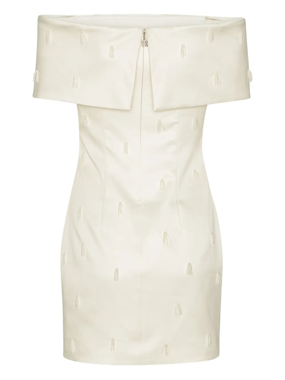 ROTATE BIRGER CHRISTENSEN Off-shoulder mini-jurk met kralen Wit