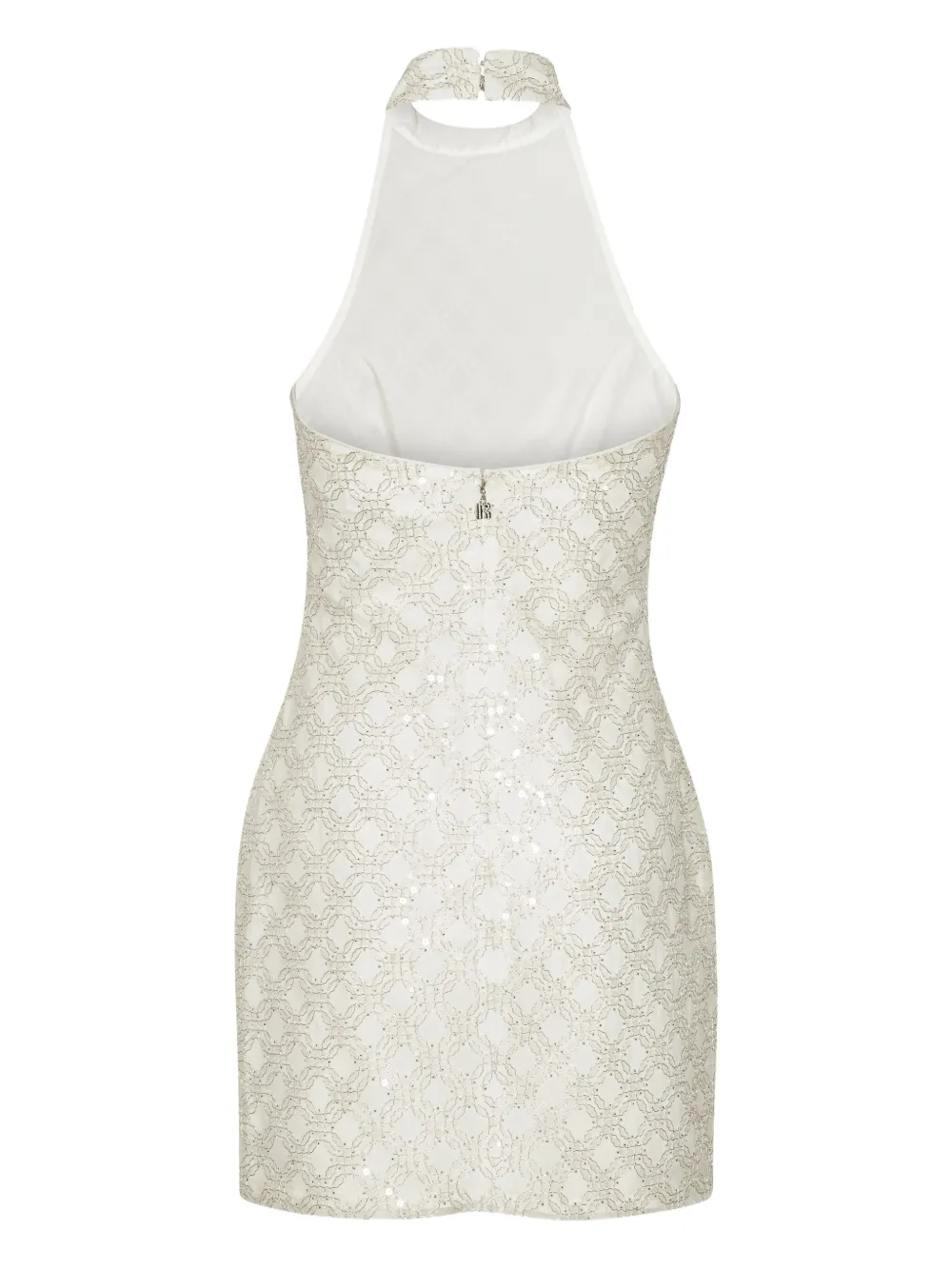 ROTATE BIRGER CHRISTENSEN Halterjurk met pailletten Wit