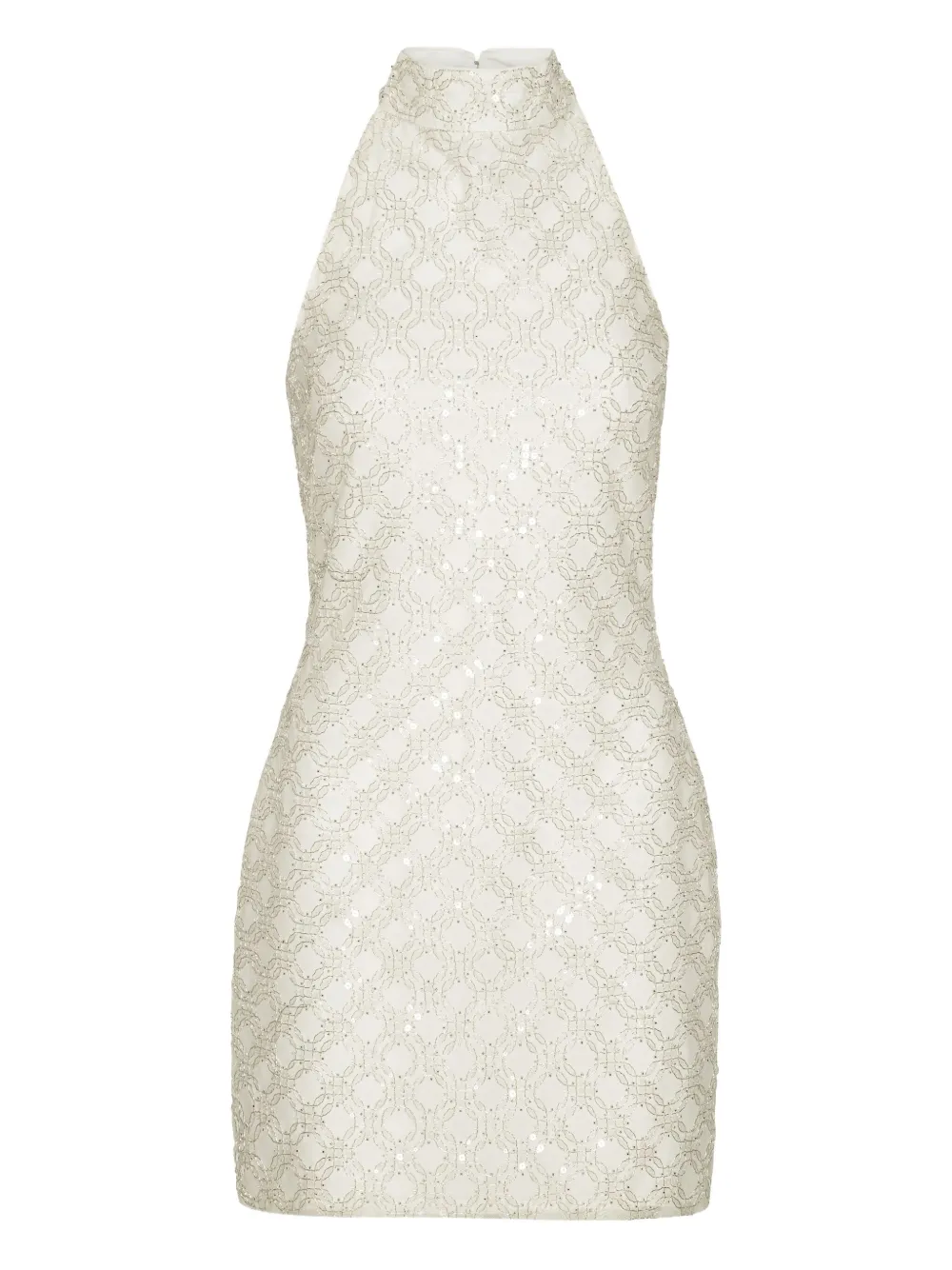ROTATE BIRGER CHRISTENSEN Halterjurk met pailletten Wit