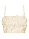 ROTATE BIRGER CHRISTENSEN rose-embellished tank top - Neutrals
