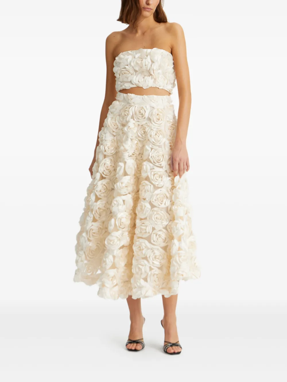 ROTATE BIRGER CHRISTENSEN Tanktop verfraaid met rozen Beige