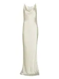 ROTATE BIRGER CHRISTENSEN cowl-neck lace-back gown - White