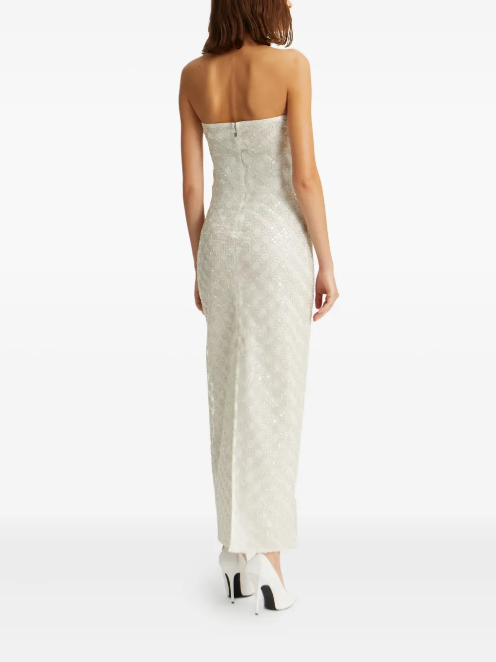 ROTATE BIRGER CHRISTENSEN Jurk met pailletten Wit