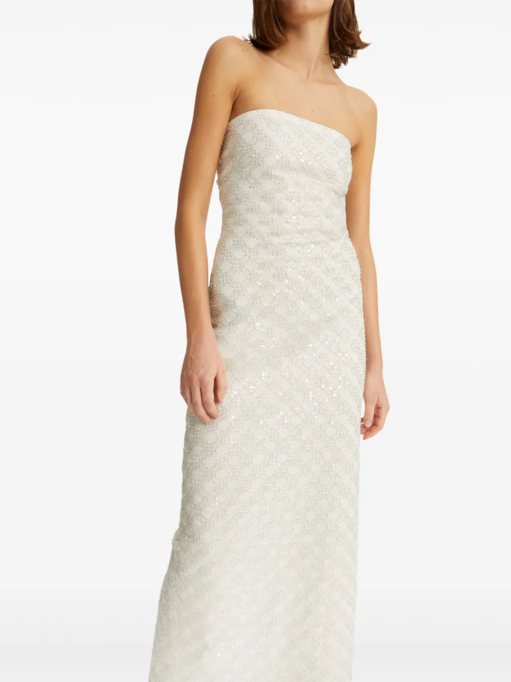 ROTATE BIRGER CHRISTENSEN Jurk met pailletten Wit