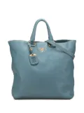 Prada Pre-Owned 2000-2025 Vitello Daino Open Convertible Tote satchel - Blue