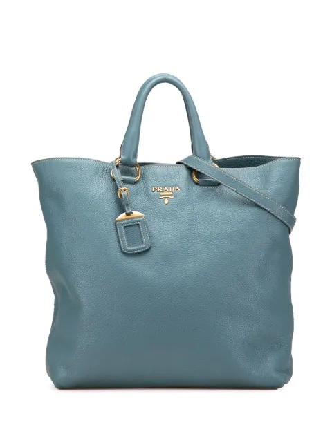 Prada Pre-Owned 2000-2025 Vitello Daino Open Convertible Tote satchel