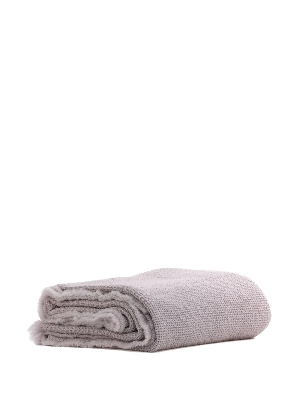 Society Limonta waffle-weave fringed blanket (240cm x 220cm) | Pink | Image 1