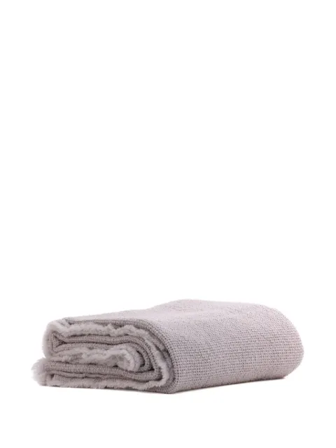 Society Limonta waffle-weave fringed blanket (240cm x 220cm)