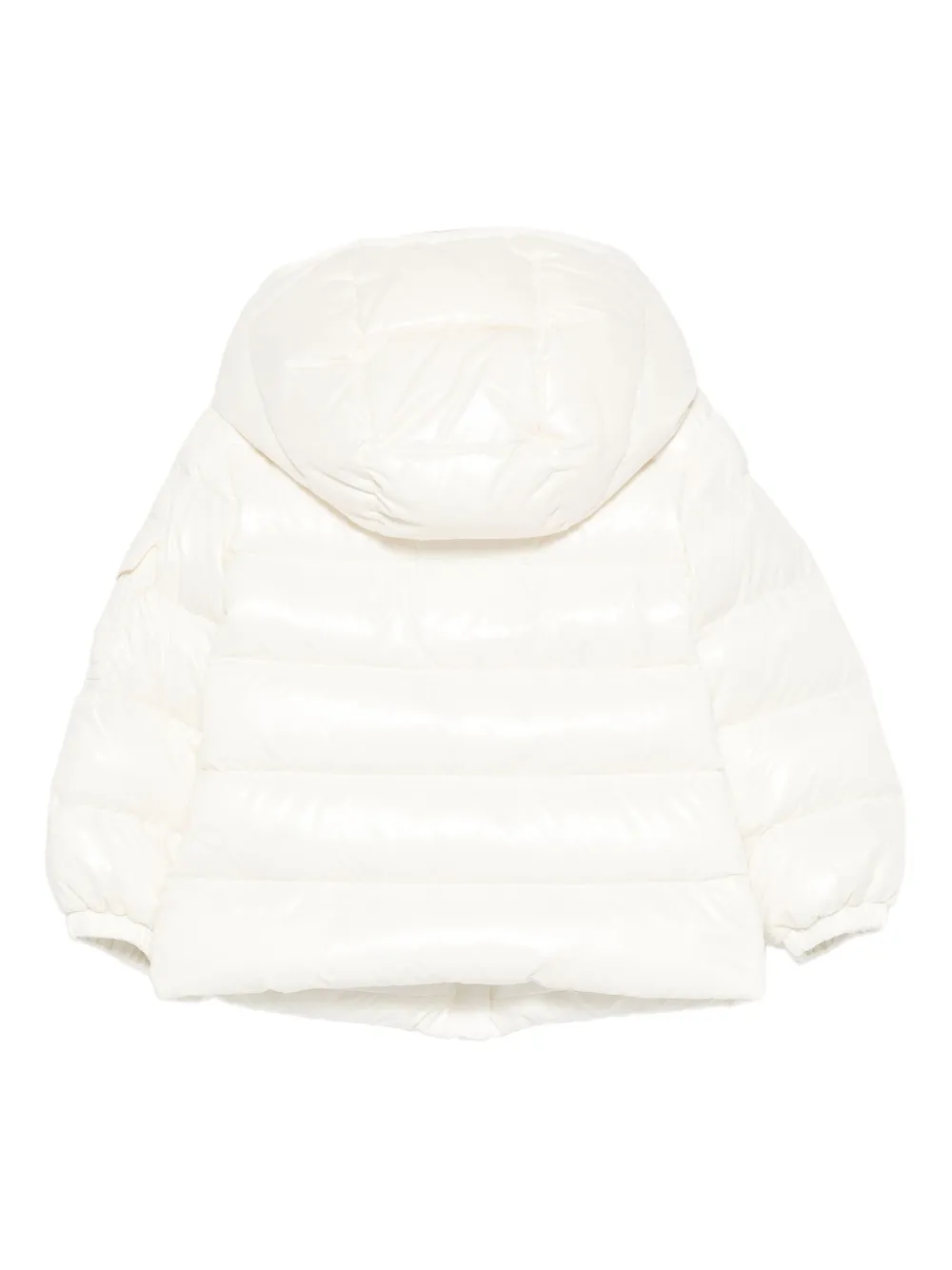 Moncler Enfant Bady gewatteerd jack met capuchon Wit