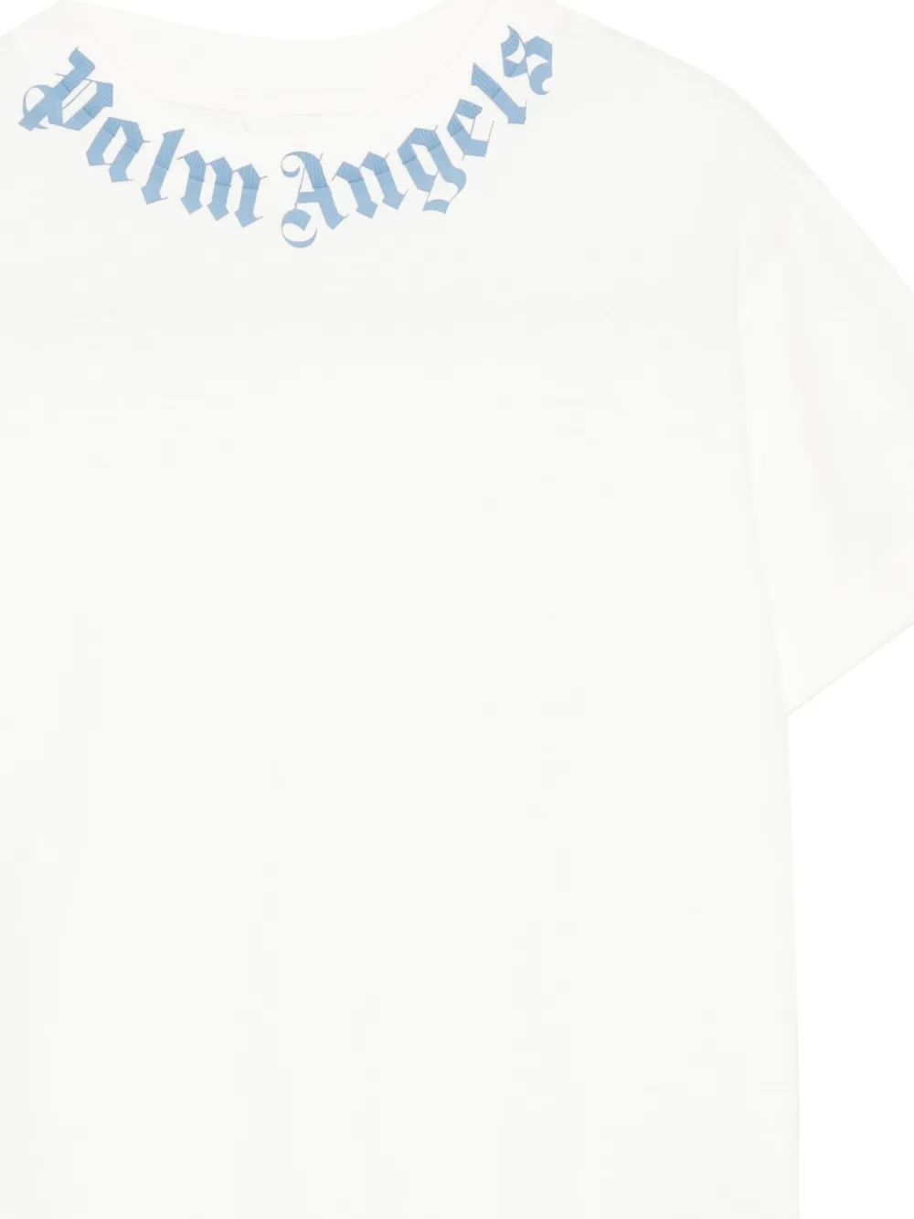 Palm Angels Kids Katoenen T-shirt met logo Wit
