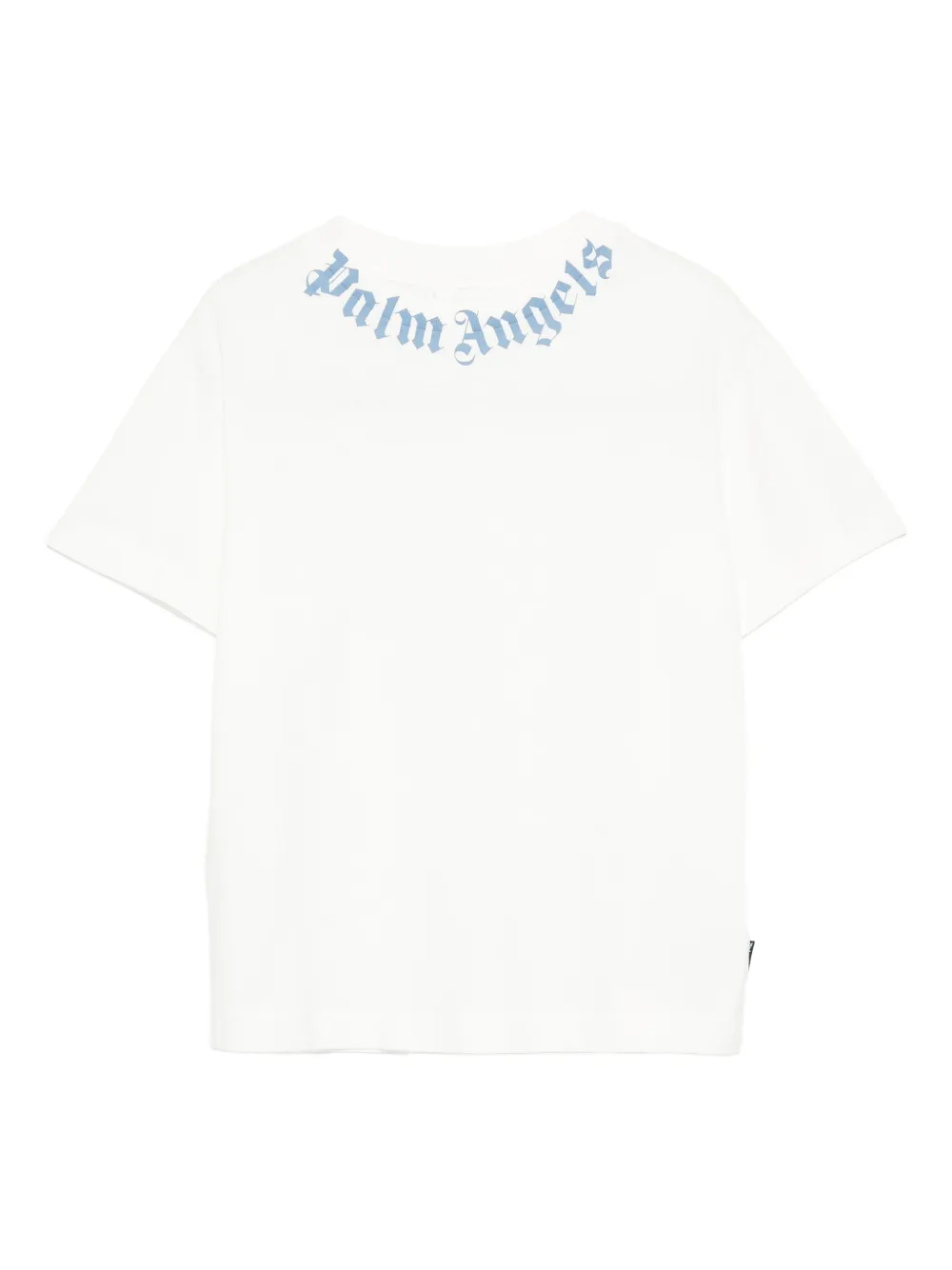 Palm Angels Kids Katoenen T-shirt met logo Wit