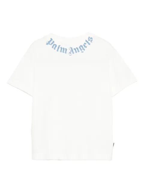 Palm Angels Kids neck-logo cotton T-shirt